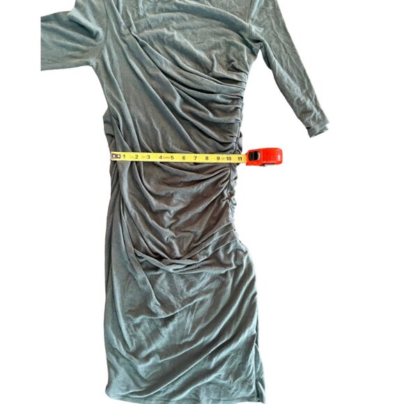 Helmut Lang Ruched Bodycon Dress Dark Green Size M - Picture 11 of 11